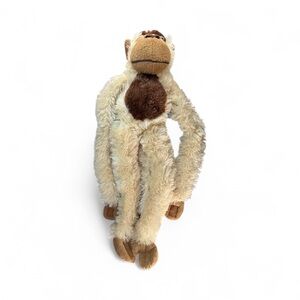 Hanging‎ Monkey Plush Toy Cream Brown Shaggy Fur Stuffed Animal vintage 2002